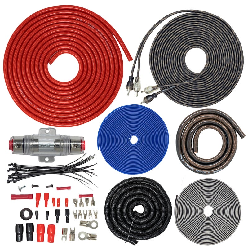 SoundBox ECK4v2, 4 Gauge Amp Kit - Complete Amplifier Install Wiring - 2500W - Image 1